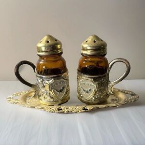Gold and Brown New Mexico Salt and Pepper Shakers